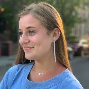 Diamond earrings with cuffs